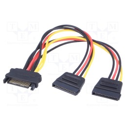 10 pcs : 52312 - Cable: SATA, SATA plug,SATA L-Type plug x2, 0.2m, SATA III