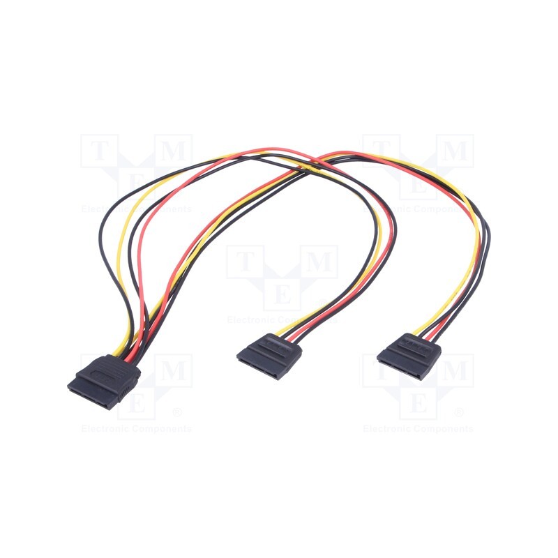 10 pcs : 52314 - Cable: SATA, SATA L-Type plug,SATA L-Type plug x2, 0.5m