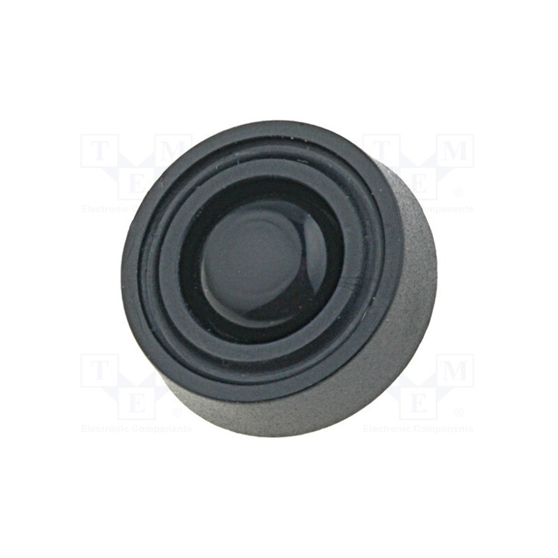 10 pcs : FF-8 - Quick mounting foot, black, polyetylene, A: 5mm, B: 15.7mm, C: 15mm