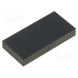 10 pcs : FIX-SF-180930 - Self-adhesive foot, H: 3mm, black, rubber, W: 18mm, L: 9mm