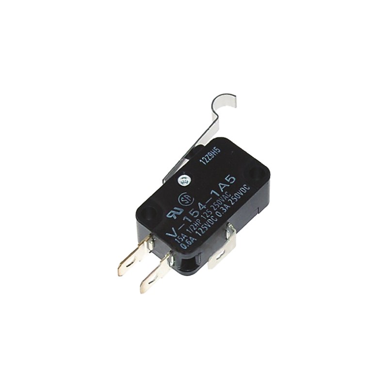 1 pcs - Omron Simulated Roller Lever Micro Switch, Tab Terminal, 15 A @ 250 V ac, SPDT, IP40