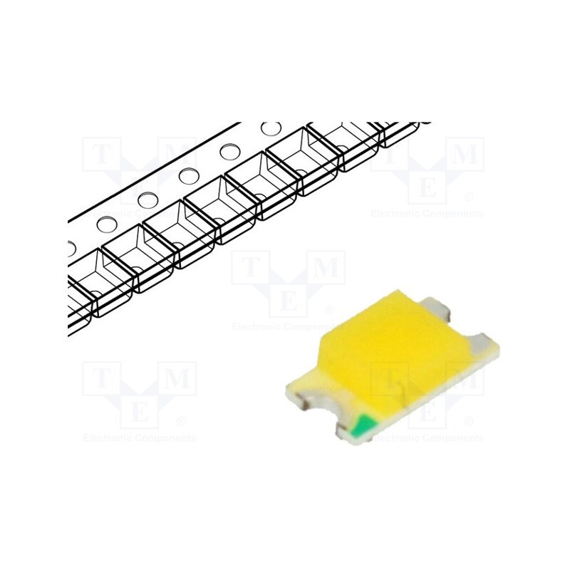 20 pcs : OSM51206C1E - LED, SMD, 1206, white warm, 400÷450mcd, 120°, 20mA, 3÷3.6V, 108mW