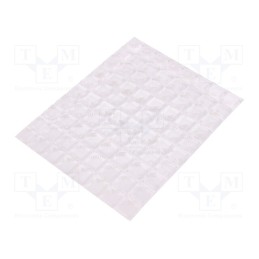 10 pcs : 7000002104 - Self-adhesive foot, H: 3mm, transparent, polyurethane, Bumpon