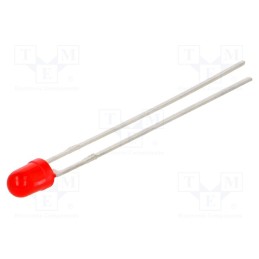 20 pcs : LTL-42NEW8D - LED, 3mm, red, 3.8÷30mcd, 100°, Front: convex, 2÷2.5V, No.of term: 2
