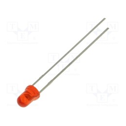 20 pcs : LTL-1CHEE - LED, 3mm, red, 5.6÷19mcd, 45°, Front: convex, 2÷2.6V, No.of term: 2