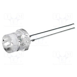 10 pcs : OSO5PA82E1A - LED, 8mm, orange, 1560÷2180mcd, 140°, Front: flat, 1.8÷2.6V