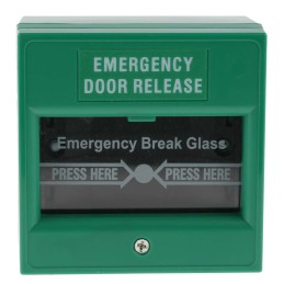 1 pcs - RS PRO Green Emergency exit unlocking box, Break Glass Operated, Indoor, Mains-Powered