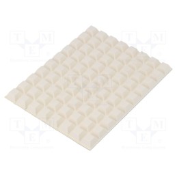 10 pcs : 7000051813 - Self-adhesive foot, H: 5.8mm, white, polyurethane, Bumpon
