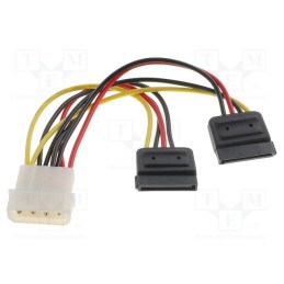 10 pcs : 68524 - Transition: adapter, Molex male,SATA plug x2, 0.15m