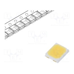 20 pcs : LTW-2835AQL50 - LED, SMD, 2835, white cold, 48.7÷60.9lm, 5000K, 90, 120°, 150mA