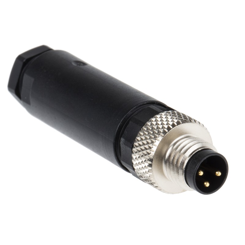 1 pcs - Lumberg Automation Circular Connector, 3 Contacts, Cable Mount, M8 Connector, Plug, Male, IP67, RSMCK Series