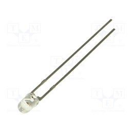 20 pcs : LTL-4236N - LED, 3mm, green, 12.6÷40mcd, 45°, Front: convex, 2.1÷2.6V