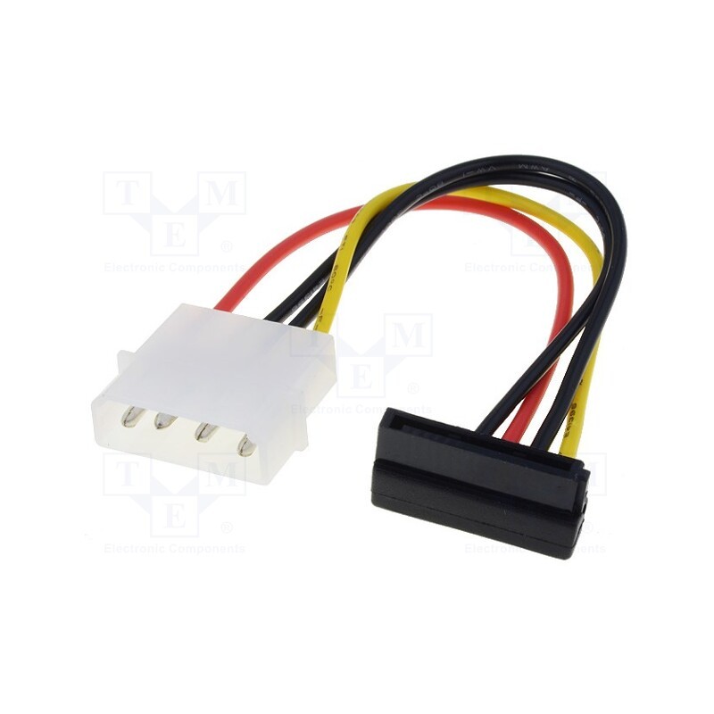 10 pcs : 93030 - Transition: adapter, Molex male,SATA plug angled, 0.15m