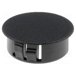 10 pcs : FIX-M25 - Stopper, polyamide, Wall thick: 3.3mm, H: 11mm, black, Dim: Ø28.4mm