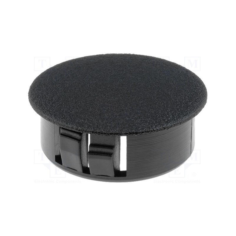 10 pcs : FIX-M25 - Stopper, polyamide, Wall thick: 3.3mm, H: 11mm, black, Dim: Ø28.4mm