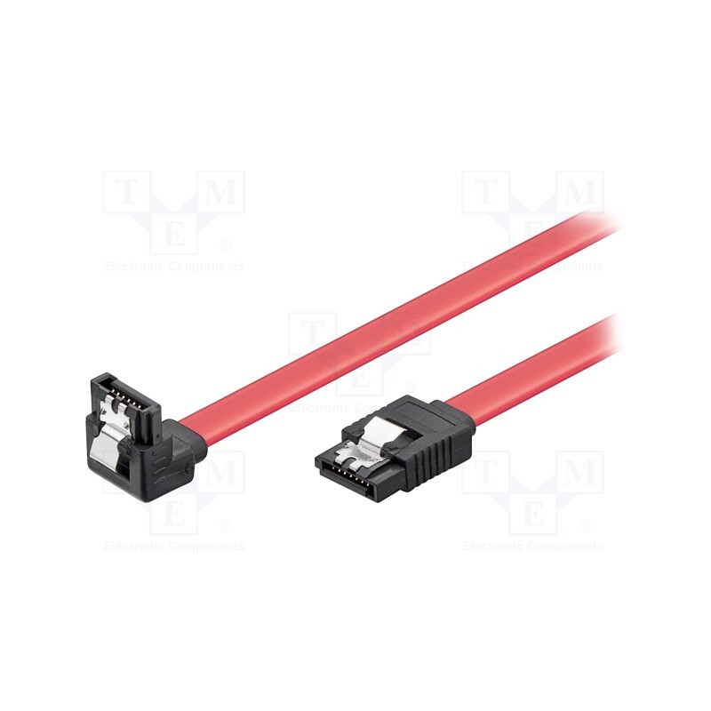 10 pcs : 93116 - Cable: SATA, SATA L-Type angled plug,SATA L-Type plug, 0.5m