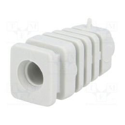 10 pcs : FI 5 J - Strain relief, rubber, L: 26mm, light grey, Panel thick: max.2.7mm