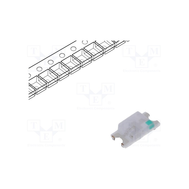 20 pcs : OSG51206C1E - LED, SMD, 1206, green, 300÷350mcd, 3.2x1.6x0.8mm, 120°, 2.9÷3.6V