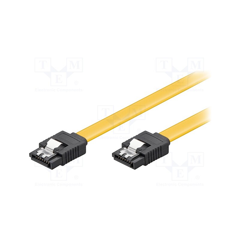 10 pcs : 95019 - Cable: SATA, SATA L-Type plug,both sides, 0.3m, yellow