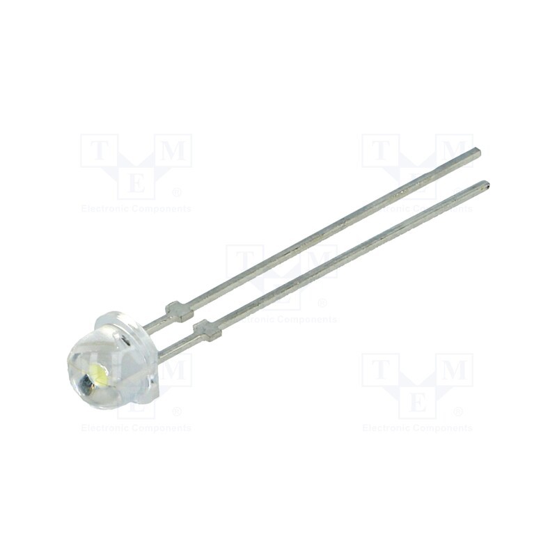 10 pcs : LTW-2W3DRA - LED, 4.8mm, white cold, 2400÷4500mcd, 100°, Front: convex, 2.8÷3.4V