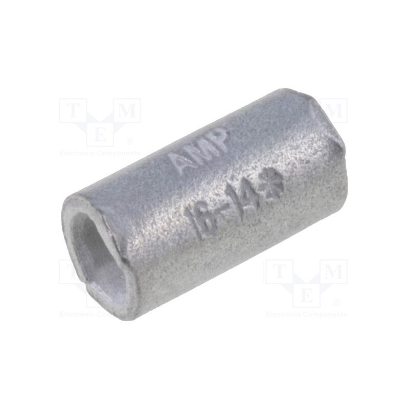 50 pcs : 34137 - Tip: butt splice, non-insulated, brass, 1.25÷2mm2, tinned, crimped