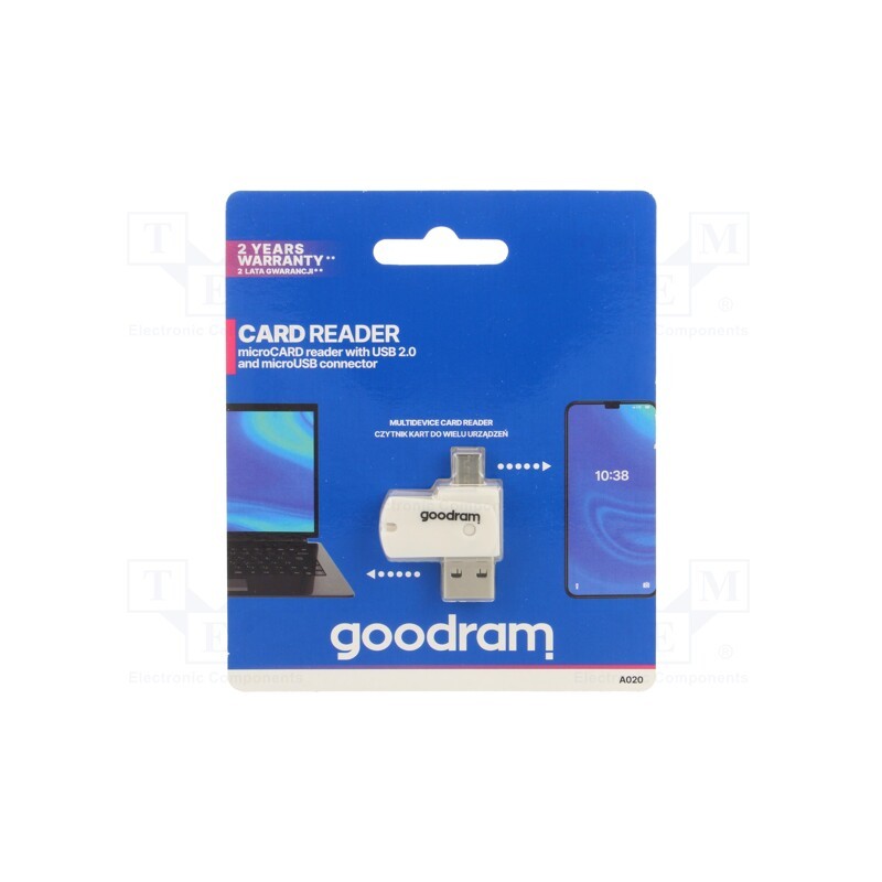 10 pcs : - Card reader: memory, USB A plug,USB B micro plug, USB 2.0