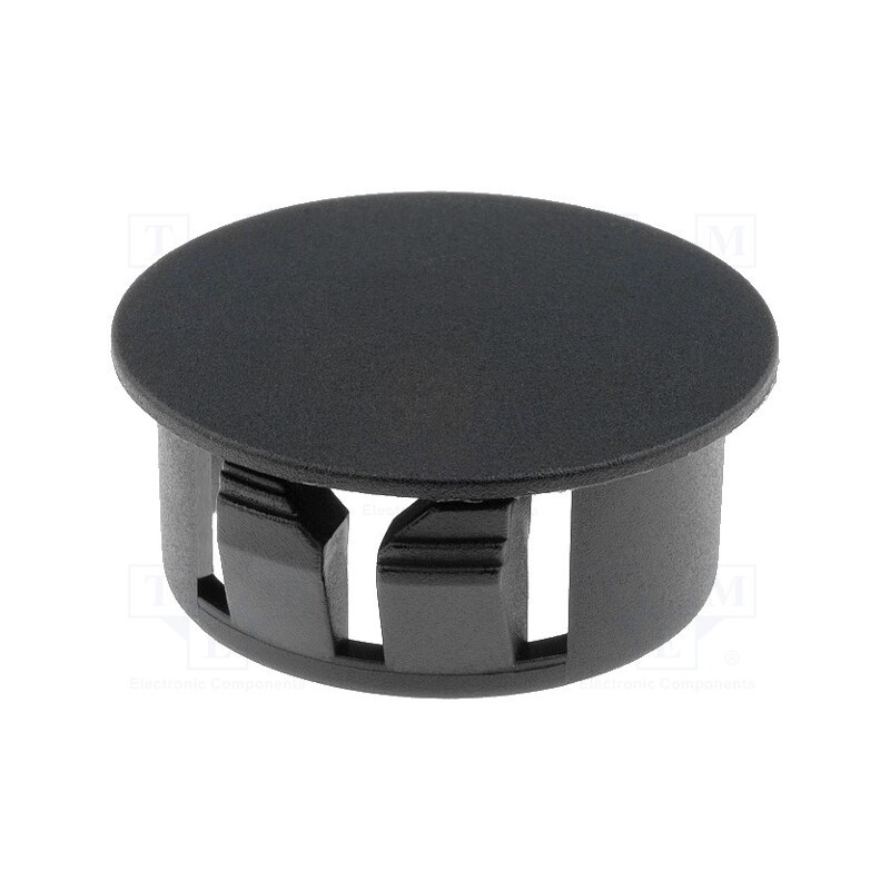 10 pcs : FIX-M28 - Stopper, polyamide, Wall thick: 3.3mm, H: 13.1mm, black, Dim: Ø32mm