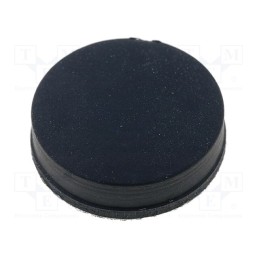 10 pcs : RF14-5A - Self-adhesive foot, black, rubber, A: 14mm, B: 5mm, C: 3.6mm