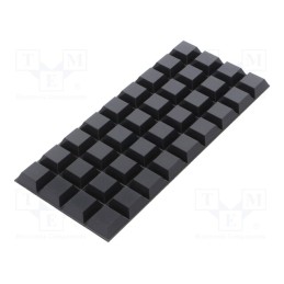 10 pcs : 7000001906 - Self-adhesive foot, H: 7.6mm, black, polyurethane, Bumpon