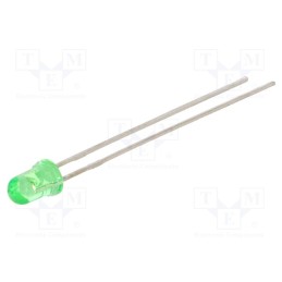 20 pcs : LTL1CHJGTNN - LED, 3mm, green, 110÷240mcd, 45°, Front: convex, 2.1÷2.4V