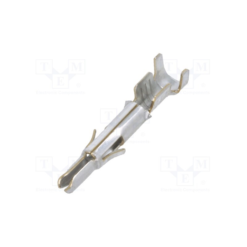 50 pcs : 350687-1 - Contact, male, brass, tinned, 0.5÷2mm2, 20AWG÷14AWG, split, crimped