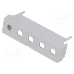 10 pcs : P05030202T.BL -AS - Terminals cover, grey, Holes no: 5, 10.16mm