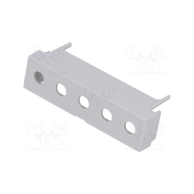 10 pcs : P05030202T.BL -AS - Terminals cover, grey, Holes no: 5, 10.16mm