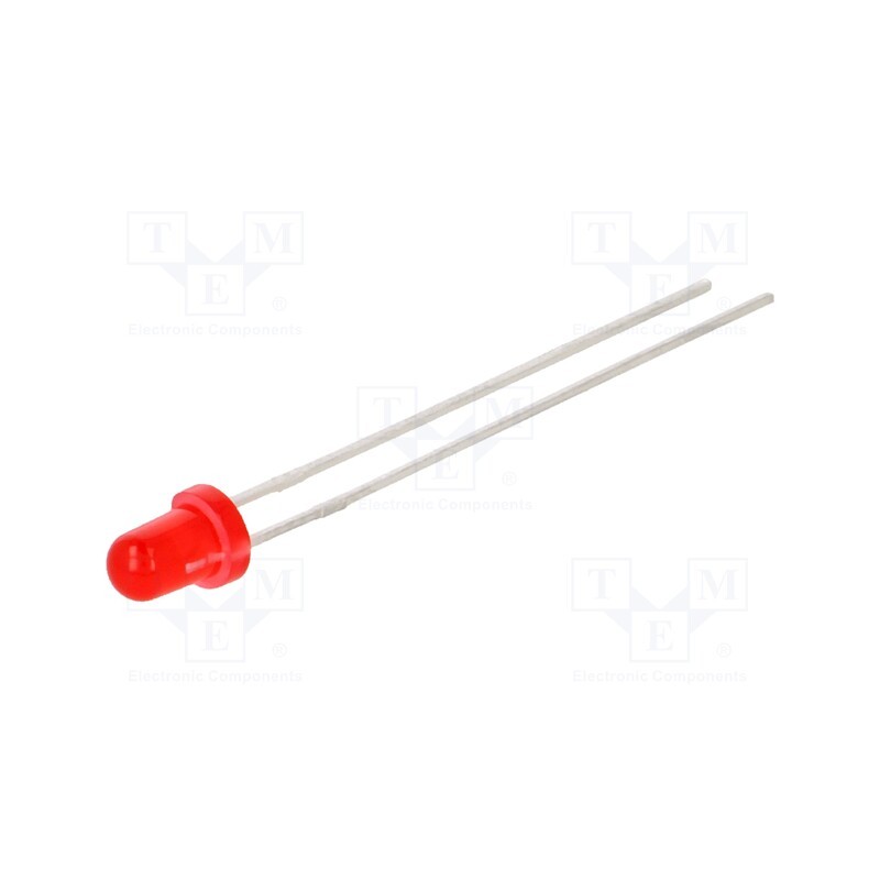 20 pcs : LTL1NHEG6D - LED, 3mm, red, 23÷110mcd, 90°, Front: convex, 2÷2.5V, No.of term: 2