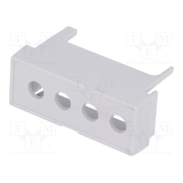 10 pcs : P05020204T.BL -AS - Terminals cover, grey, Holes no: 4, 7.65mm