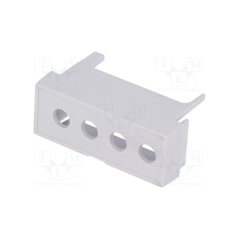 10 pcs : P05020204T.BL -AS - Terminals cover, grey, Holes no: 4, 7.65mm