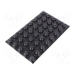 10 pcs : 7000001887 - Self-adhesive foot, H: 7.9mm, black, polyurethane, Dim: 16x16mm