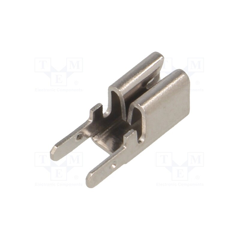 50 pcs : 3557 - Terminal: flat, 6.4mm, 0.5÷0.8mm, female, double, THT, brass, tinned