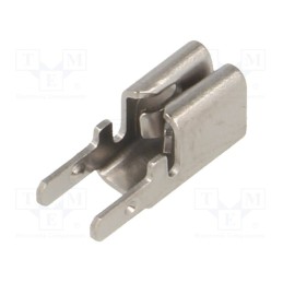 50 pcs : 3577 - Terminal: flat, 6.4mm, 0.5÷0.8mm, female, double, THT, brass, tinned