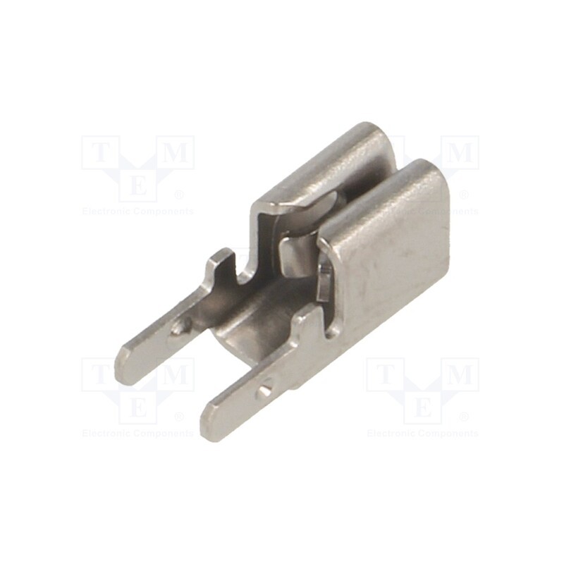 50 pcs : 3577 - Terminal: flat, 6.4mm, 0.5÷0.8mm, female, double, THT, brass, tinned