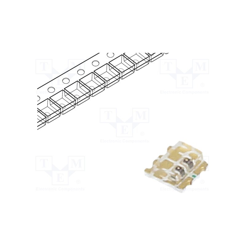 20 pcs : RF-P1S196TS-B47 - LED, SMD, 0606, amber/yellow-green, 1.6x1.6x0.7mm, 140°, 20mA