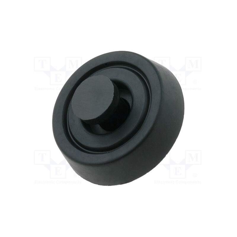 10 pcs : FIX-FR-120 - Quick mounting foot, black, polyetylene, A: 8mm, B: 20mm, C: 18mm