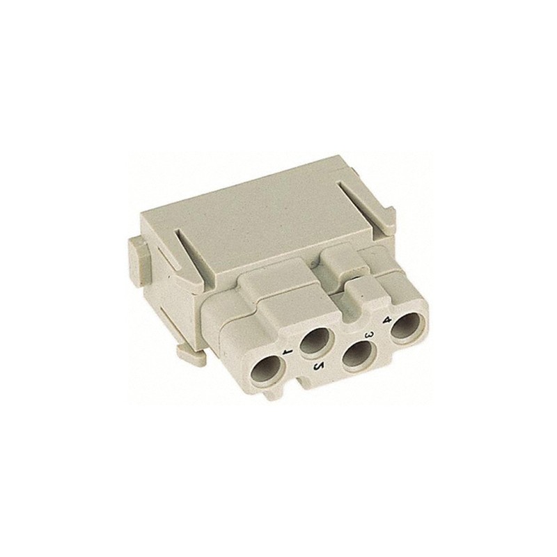 2 pcs - HARTING Heavy Duty Power Connector Insert, 1.5A, Female, Han-Modular Series, 4 Contacts