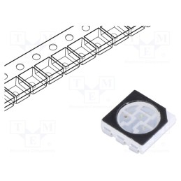 20 pcs : FYLS-5050NRGBC - LED, SMD, 5050,PLCC6, RGB, 5.5x5x1.5mm, 120°, 20mA