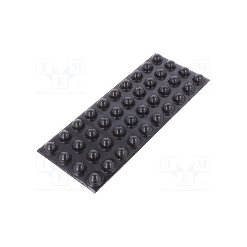 10 pcs : 7000001886 - Self-adhesive foot, H: 9.7mm, black, polyurethane, Dim: Ø19.1mm
