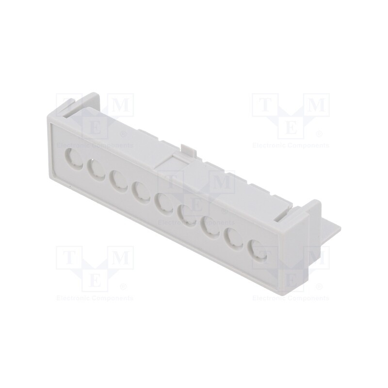 10 pcs : P05030203T.BL - Terminals cover, grey, Holes no: 9, 5.08mm