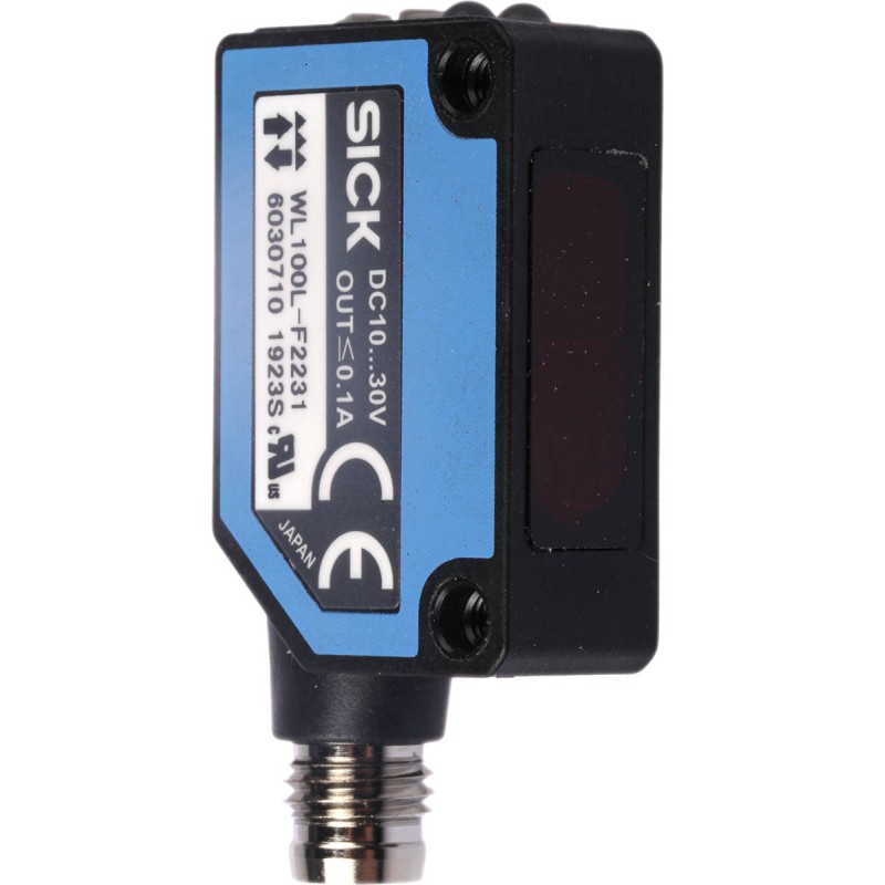 1 pcs - Sick Background Suppression Photoelectric Sensor, Block Sensor, 30 mm - 300 mm Detection Range