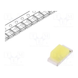20 pcs : RF-WUB191DS-DB-BZ - LED, SMD, 0603, white cold, 80÷200mcd, 140°, 5mA, 2.7÷3.4V