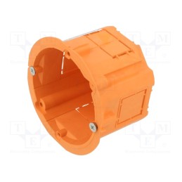 10 pcs : PK-60M ORANGE - Enclosure: junction box, Ø: 60mm, Z: 45mm, plaster embedded, orange