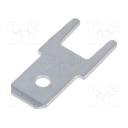 50 pcs : 382505.28 - Terminal: flat, 4.8mm, 0.5mm, THT, bronze, tinned, straight